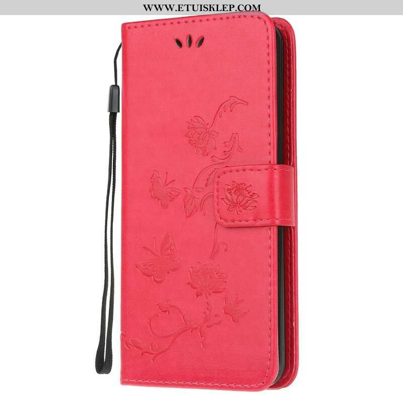Etui Folio do Poco M3 Motyle I Kwiaty